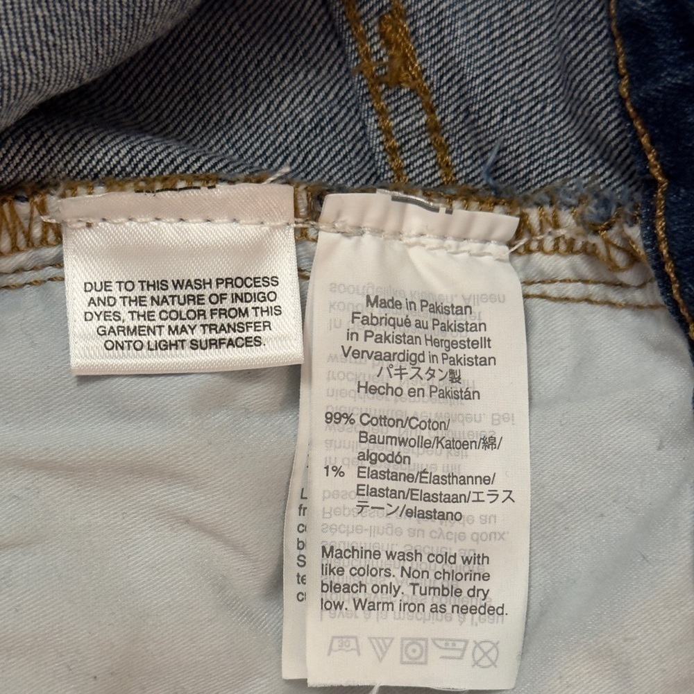 J.Crew Factory jeans size 33. Hits at ankle, relaxed, distressed, like new. - Picture 9 of 10